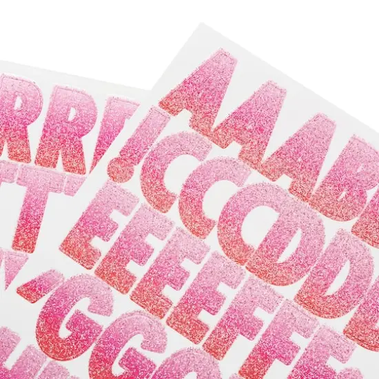 Glitter Pink Ombre Alphabet Stickers by Recollections&trade; {1}