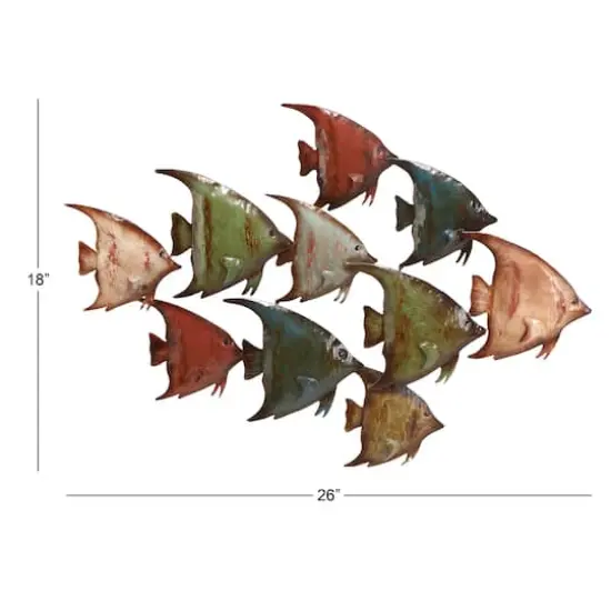 Multicolor Metal Coastal Fish Wall D&eacute;cor {7}