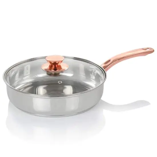 Gibson Home&reg; Ansonville 8-Piece Stainless Steel Cookware Set with Rose Gold Handles {11}