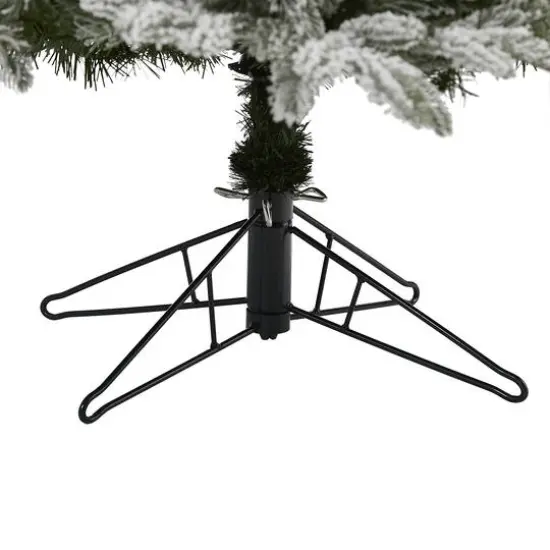 7ft. Pre-Lit Flocked Colorado Mountain Fir Artificial Christmas Tree, Warm White Microdot LED Lights {6}