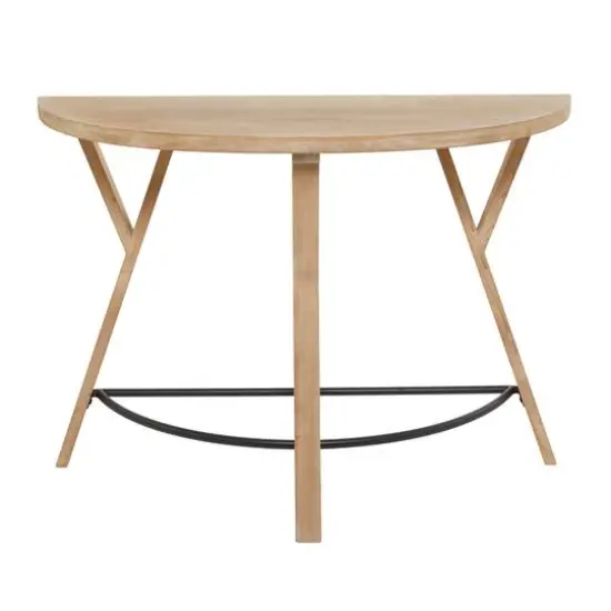 42" Brown Wood Modern Farmhouse Console Table {4}