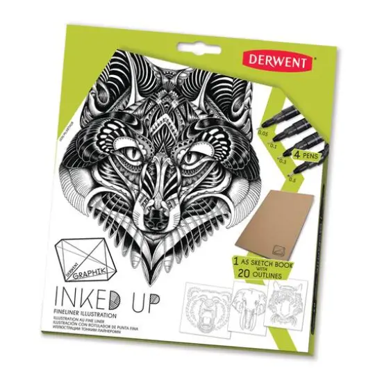 Derwent&reg; Graphik Inked Up Fineliner Illustration Set {1}
