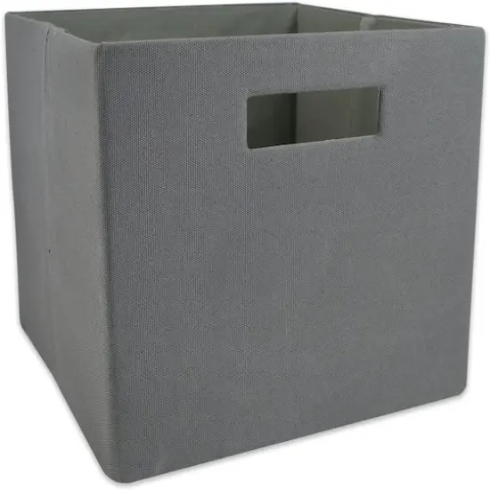 DII&reg; 11" Polyester Solid Storage Cube Gray {1}