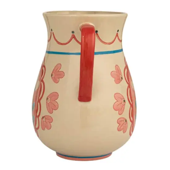 Hello Honey&reg; 9.5" Multicolor Floral Stoneware Pitcher with Handle {7}