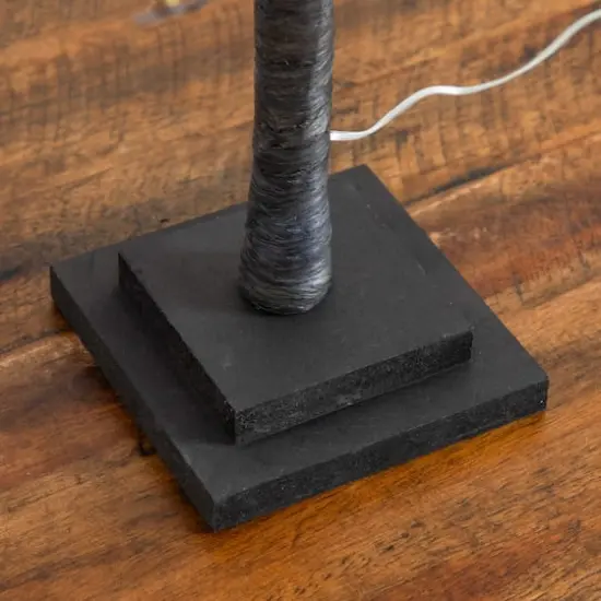 2ft. Pre-Lit Artificial Halloween Black Twig Tree with 210 Warm White Fairy Copper Wire LED Lights {6}