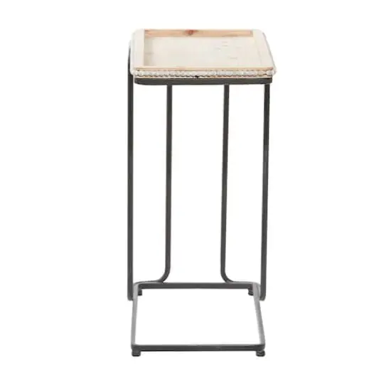 26" Beaded Edge Iron Accent Table {4}