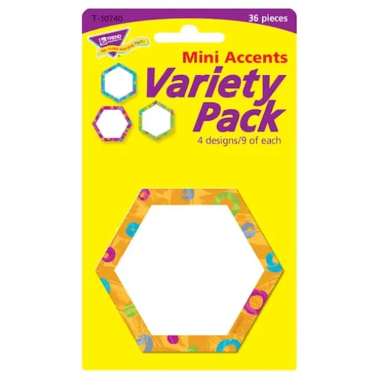 Trend Enterprises&reg; Color Harmony&trade; Hexa-Swirls Mini Accents, 6 Packs of 36 {3}