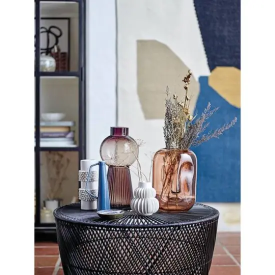 Hello Honey&reg; 5" Handmade Stoneware Vase With Half Circle Pleated Design {6}