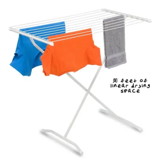 Honey Can Do Metal X-Frame Collapsible Clothes Drying Rack {9}