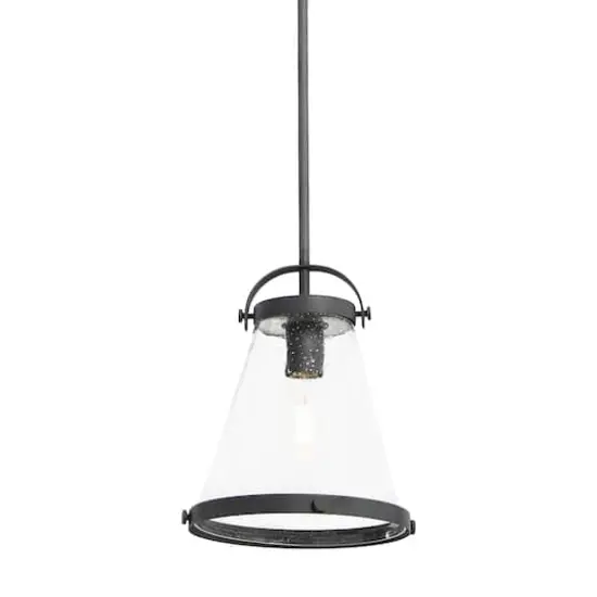 Hello Honey® Robert Stevenson Lighting Wesley Metal & Seedy Glass Ceiling Light Distressed Zinc {4}