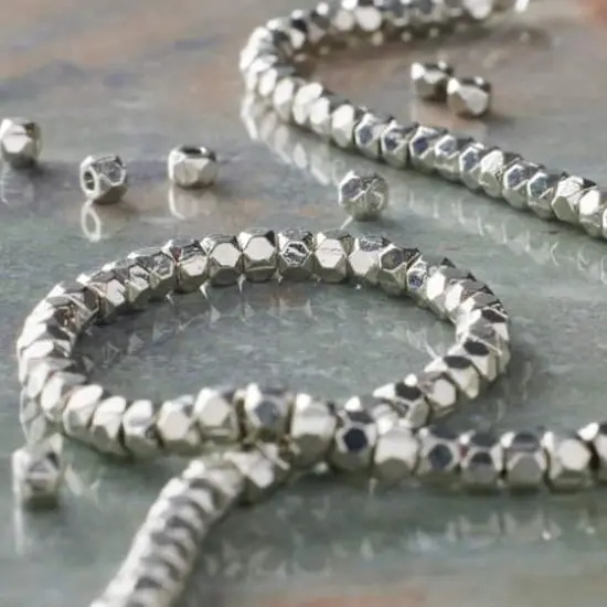 Metal Faceted Rondelle Beads, 2mm by Bead Landing&trade; Silver {3}