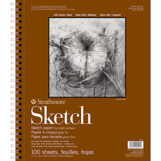 Strathmore Sketch Paper Pad, 400 Series, 100 Sheets, 11" x 14" {1}