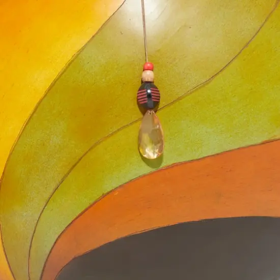 20" Multi Colored Polystone Eclectic Vase {7}