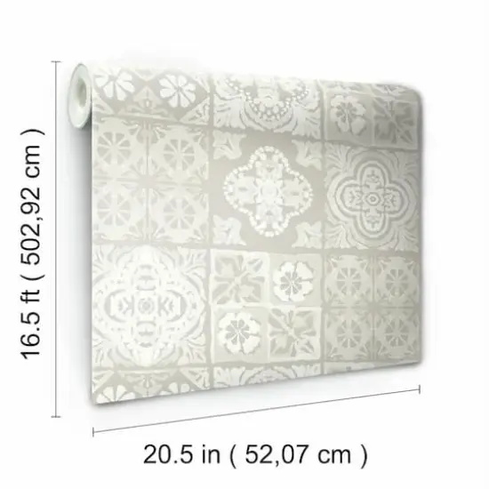 RoomMates Marrakesh Tile Peel & Stick Wallpaper Tan/Beige {9}