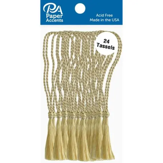 PA Paper&trade; Accents Old Gold Tassels, 24ct. {1}