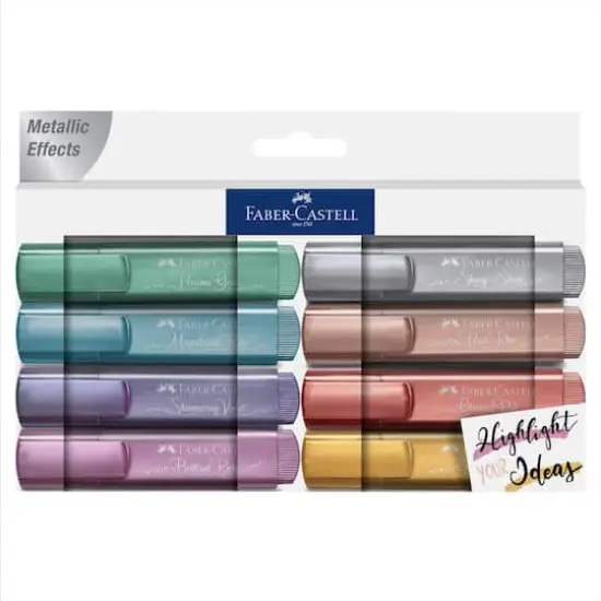 Faber-Castell&reg; Textliner 8 Color Metallic Highlighters {1}