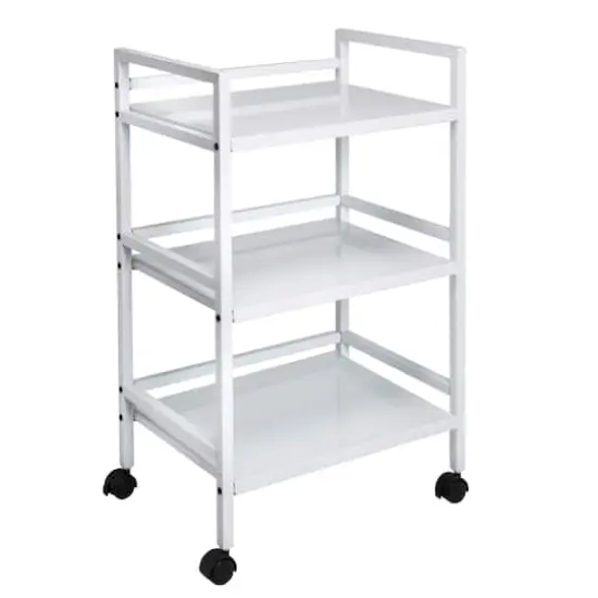 Honey Can Do White Metal Rolling Cart {1}