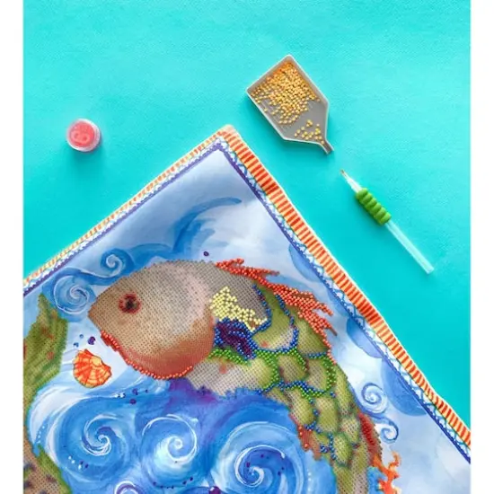 Diamond Dotz&reg; Advanced Dancing Fish Decorative Pillow Kit {5}