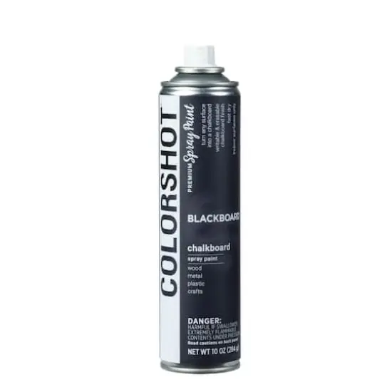 COLORSHOT&reg; 10oz. Black Chalkboard Spray Paint {3}