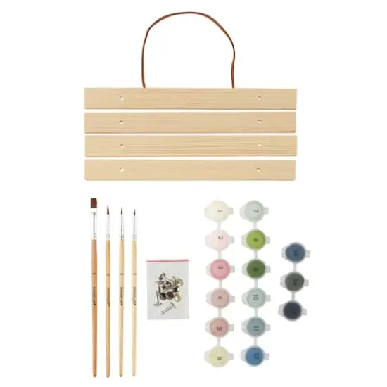 8" x 10" Mountain Cherry Blossoms Paint-by-Number Kit with Wood Display Hanger by Artist's Loft&reg; {3}