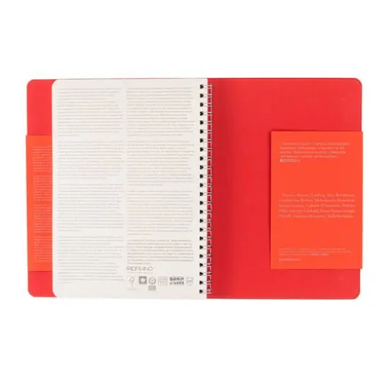 Fabriano&reg; Ecoqua Plus Dotted A5 Hidden Spiral-Bound Notebook Red {9}