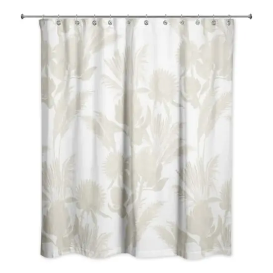 Cream Tones Protea Blooms Shower Curtain {1}