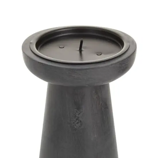 Black Wood Modern Candle holder 10",8",6" {4}