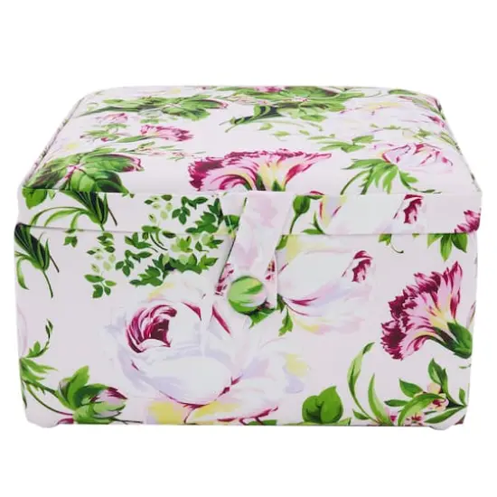 Pink Floral Square Sewing Basket by Loops & Threads&reg; {1}
