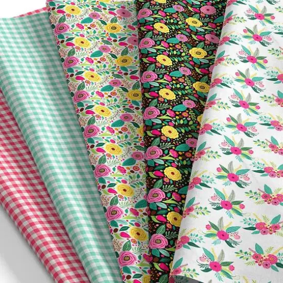 SINGER Modern Floral Designed by Denise Palmer Cotton Fabrics Bundle {3}
