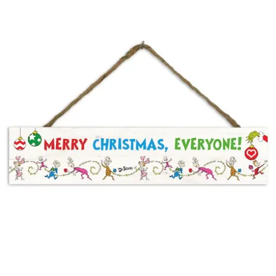 17" The Grinch Merry Christmas Hanging Sign {1}