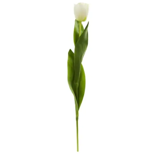 White Tulip Flower Stem, 8ct. {1}