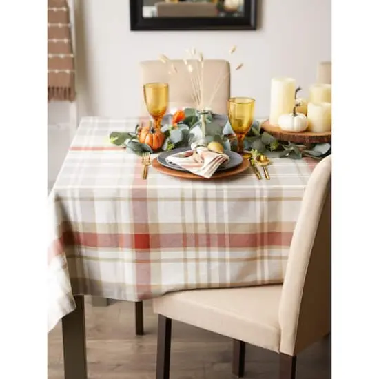 DII&reg; 84" Thanksgiving Cozy Picnic Plaid Tablecloth {5}
