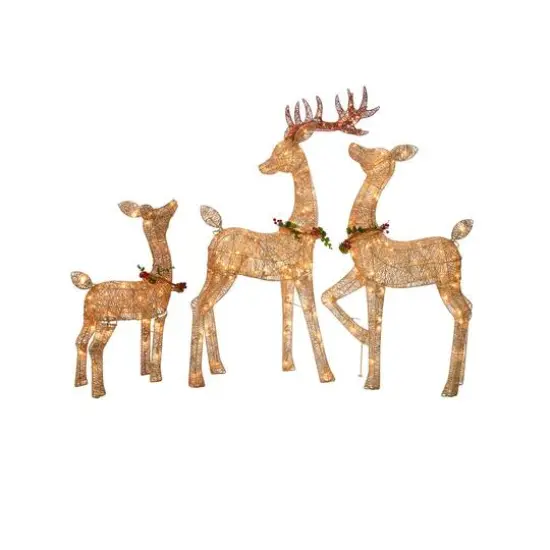 Glittering Thread Deer Family Set {3}