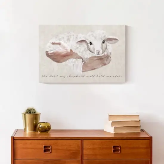 The Lord my Shepherd will Hold me Close Canvas Wall Art {5}