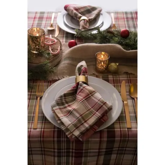 DII&reg; 52" Give Thanks Plaid Tablecloth {5}