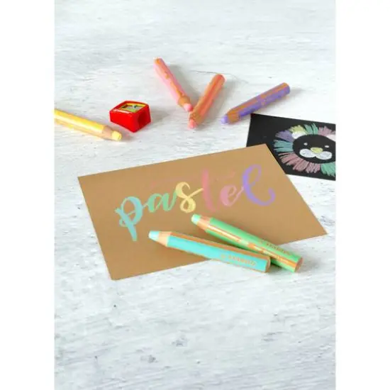 STABILO&reg; Woody 3-in-1 6-Color Pastel Pencil Set {7}