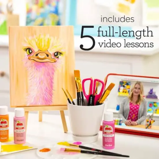 Apple Barrel&reg; Art Lessons Paint & Brush 34 Piece Set {5}