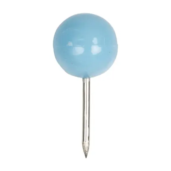 JAM Paper Colorful Round Push Pins, 100ct. Baby Blue {4}