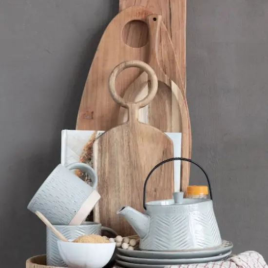 Hello Honey&reg; 15.75" Brown Acacia Wooden Cutting Board {3}