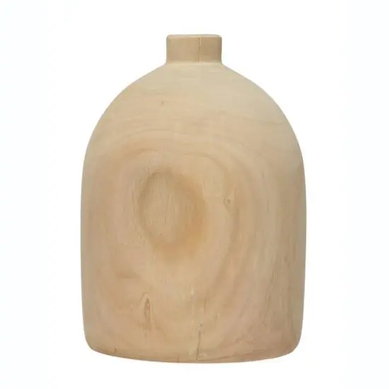 Hello Honey&reg; 13" Decorative Paulownia Wood Vase {1}