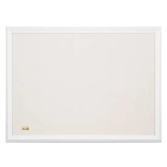 U Brands&trade; White 24'' x 18'' Framed Linen Bulletin Board {1}