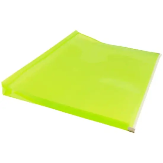 JAM Paper 9.75" x 13" Zip Closure Letter Booklet Plastic Envelopes, 12ct. Lime Green {4}