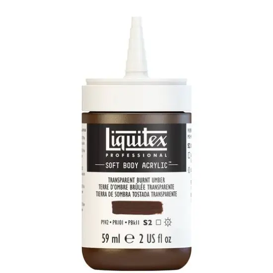 Liquitex&reg; Professional Soft Body Acrylic Bottle, 2oz. Transparent Burnt Umber {9}