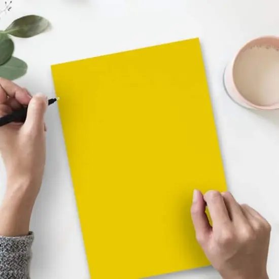 JAM Paper Recycled 8.5" x 14" 65lb. Cardstock, 50 Sheets Yellow {4}