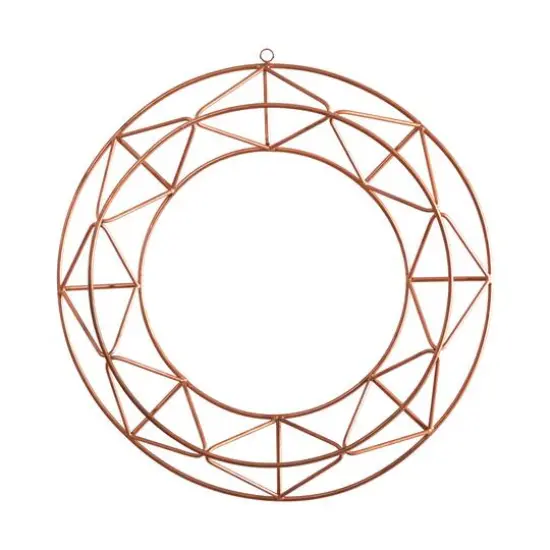 16" Geometric Copper Wall D&eacute;cor {1}