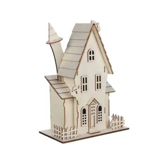 11.25" DIY Ghost House LED Wood D&eacute;cor by Make Market&reg; {4}