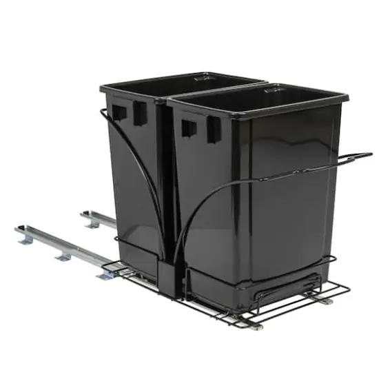 Household Essentials Glidez Slide-Out Double Trash Cans {8}