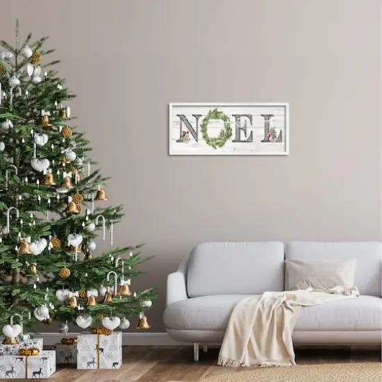 Stupell Industries Woodland Animal Noel Sign Framed Giclee Art White {3}