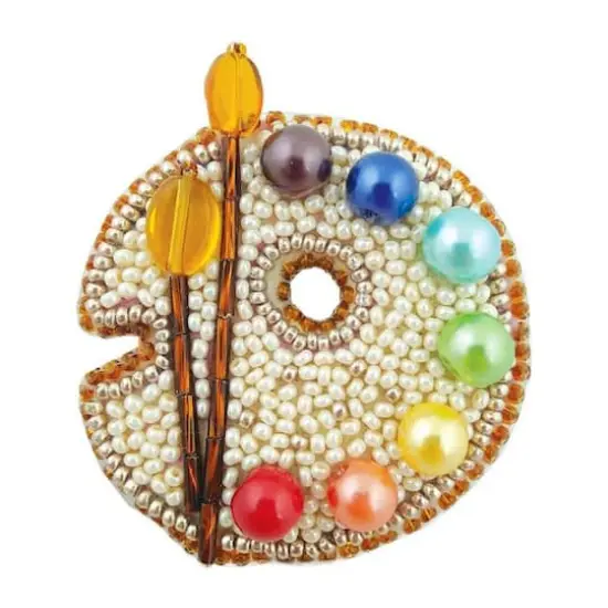 BP-223C Art Palette Brooch Beadwork Kit {1}