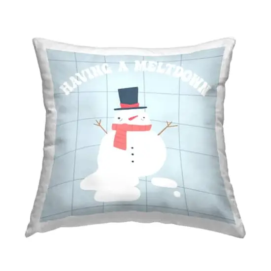 Stupell Industries Having A Meltdown Snowman Throw Pillow {1}